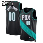 Maillot NBA Portland Trail Blazers Scoot Henderson Nike 2025-26 City Edition Noir Swingman - Enfant